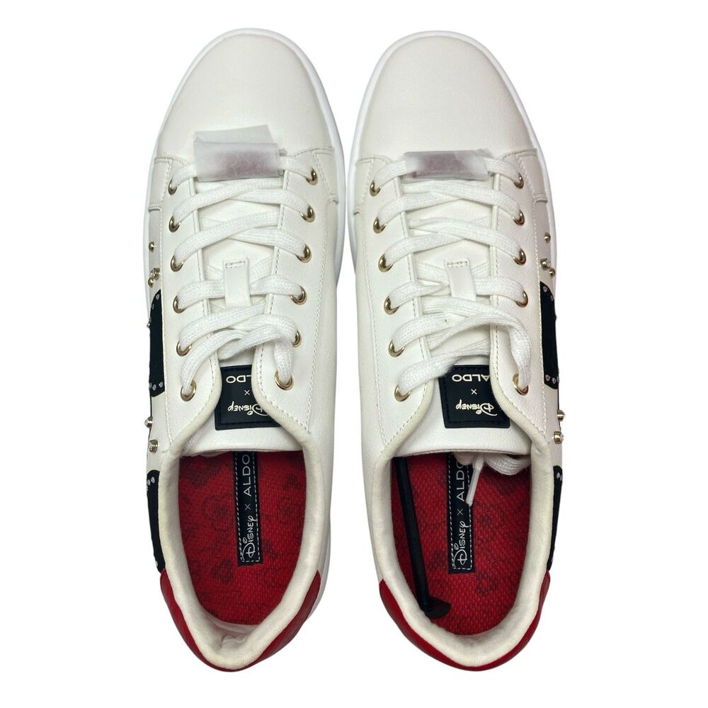 Aldo x Disney Platform Sneakers Womens 11 White Mickey Mouse Rhinestone - Picture 9 of 15
